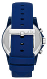 Buy Shop Armani Exchange Outerbanks Chronograph Blue Dial Blue Silicone Strap Watch For Men - AX1327 USA Online