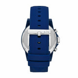 Buy Shop Armani Exchange Outerbanks Chronograph Blue Dial Blue Silicone Strap Watch For Men - AX1327 USA Online