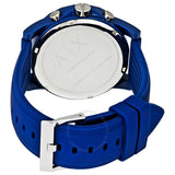 Buy Shop Armani Exchange Outerbanks Chronograph Blue Dial Blue Silicone Strap Watch For Men - AX1327 USA Online