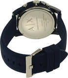Buy Shop Armani Exchange Outerbanks Chronograph Blue Dial Blue Silicone Strap Watch For Men - AX1327 USA Online