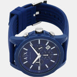 Buy Shop Armani Exchange Outerbanks Chronograph Blue Dial Blue Silicone Strap Watch For Men - AX1327 USA Online