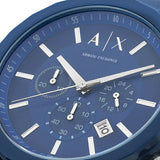 Buy Shop Armani Exchange Outerbanks Chronograph Blue Dial Blue Silicone Strap Watch For Men - AX1327 USA Online