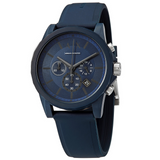 Buy Shop Armani Exchange Outerbanks Chronograph Blue Dial Blue Silicone Strap Watch For Men - AX1327 USA Online