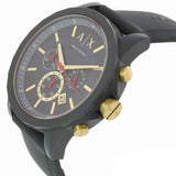 Buy Shop Armani Exchange Outerbanks Chronograph Blue Dial Blue Silicone Strap Watch For Men - AX1335 USA Online