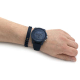 Buy Shop Armani Exchange Outerbanks Chronograph Blue Dial Blue Silicone Strap Watch For Men - AX7128 USA Online