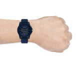 Buy Shop Armani Exchange Outerbanks Chronograph Blue Dial Blue Silicone Strap Watch For Men - AX7128 USA Online