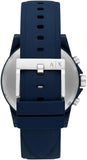 Buy Shop Armani Exchange Outerbanks Chronograph Blue Dial Blue Silicone Strap Watch For Men - AX7128 USA Online