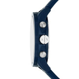 Buy Shop Armani Exchange Outerbanks Chronograph Blue Dial Blue Silicone Strap Watch For Men - AX7128 USA Online