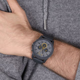 Buy Shop Armani Exchange Outerbanks Chronograph Grey Dial Grey Silicone Strap Watch For Men - AX7123 USA Online
