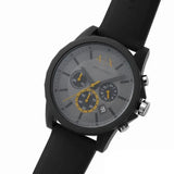 Buy Shop Armani Exchange Outerbanks Chronograph Grey Dial Grey Silicone Strap Watch For Men - AX7123 USA Online