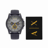 Buy Shop Armani Exchange Outerbanks Chronograph Grey Dial Grey Silicone Strap Watch For Men - AX7123 USA Online