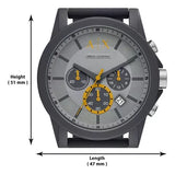 Buy Shop Armani Exchange Outerbanks Chronograph Grey Dial Grey Silicone Strap Watch For Men - AX7123 USA Online