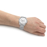 Buy Shop Armani Exchange Outerbanks Chronograph Silver Dial Silver Steel Strap Watch For Men - AX7141 USA Online