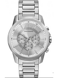 Buy Shop Armani Exchange Outerbanks Chronograph Silver Dial Silver Steel Strap Watch For Men - AX7141 USA Online