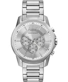 Buy Shop Armani Exchange Outerbanks Chronograph Silver Dial Silver Steel Strap Watch For Men - AX7141 USA Online