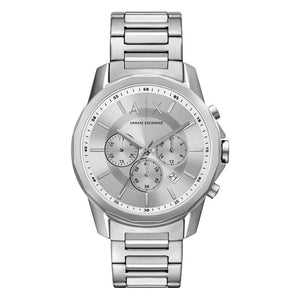 Buy Shop Armani Exchange Outerbanks Chronograph Silver Dial Silver Steel Strap Watch For Men - AX7141 USA Online