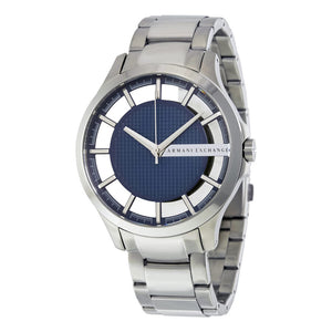 Buy Shop Armani Exchange Hampton Chronograph Blue Dial Silver Steel Strap Watch For Men - AX2178 USA Online