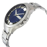 Buy Shop Armani Exchange Hampton Chronograph Blue Dial Silver Steel Strap Watch For Men - AX2178 USA Online
