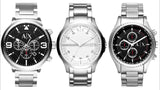 Buy Shop Armani Exchange The Driver Chronograph Black Dial Silver Steel Strap Watch For Men - AX1612 USA Online