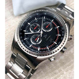 Buy Shop Armani Exchange The Driver Chronograph Black Dial Silver Steel Strap Watch For Men - AX1612 USA Online