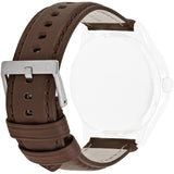 Buy Shop Armani Exchange Whitman Silver Dial Brown Leather Strap Watch For Men - AX2100 USA Online