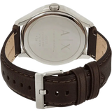Buy Shop Armani Exchange Whitman Silver Dial Brown Leather Strap Watch For Men - AX2100 USA Online