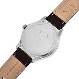 Buy Shop Armani Exchange Whitman Silver Dial Brown Leather Strap Watch For Men - AX2100 USA Online