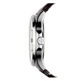 Buy Shop Armani Exchange Whitman Silver Dial Brown Leather Strap Watch For Men - AX2100 USA Online