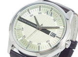 Buy Shop Armani Exchange Whitman Silver Dial Brown Leather Strap Watch For Men - AX2100 USA Online