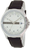 Buy Shop Armani Exchange Whitman Silver Dial Brown Leather Strap Watch For Men - AX2100 USA Online