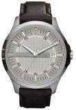 Buy Shop Armani Exchange Whitman Silver Dial Brown Leather Strap Watch For Men - AX2100 USA Online
