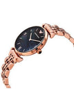 Buy Shop Emporio Armani Gianni T-Bar Black Dial Rose Gold Strap Watch For Women - AR11145 USA Online