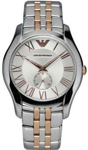 Buy Shop Emporio Armani Classic Quartz Silver Dial Two Tone Steel Strap Watch For Men - AR1824 USA Online
