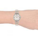 Buy Shop Emporio Armani Gianni T-Bar Mother of Pearl Dial Two Tone Steel Strap Watch For Women - AR1987 USA Online