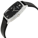Buy Shop Emporio Armani Epsilon Quartz Black Dial Black Leather Strap Watch For Men - AR2490 USA Online