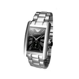 Buy Shop Emporio Armani Classic Black Dial Silver Stainless Steel Strap Watch For Men - AR0156 USA Online