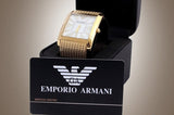 Buy Shop Emporio Armani Super Slim Quartz White DIal Gold Mesh Bracelet Watch For Women - AR2017 USA Online
