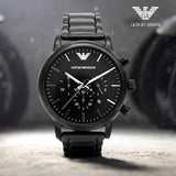 Buy Shop Emporio Armani Luigi Chronograph Black Dial Black Stainless Steel Watch For Men - AR1895 USA Online