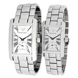 Buy Shop Emporio Armani White Dial Silver Stainless Steel Watch For Women - AR0146 USA Online