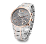 Buy Shop Emporio Armani Renato Gray Dial Gray Steel Strap Watch For Men - AR11077 USA Online