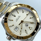 Tag Heuer Aquaracer Automatic White Dial Two Tone Steel Strap Watch for Men - WAY2151.BD0912