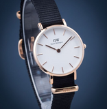 Buy Shop Daniel Wellington Classic Petite Cornwall White Dial Black NATO Strap Watch For Women - DW00100251 USA Online