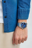 Buy Shop Michael Kors Everest Chronograph Blue Dial Silver Steel Strap Watch For Women - MK7237 USA Online