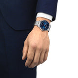 Buy Shop Tissot Chemin Des Tourelles Powermatic 80 Blue Dial Silver Steel Strap Watch for Men - T099.407.11.048.00 USA Online