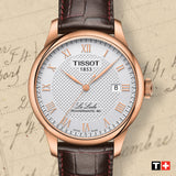 Buy Shop Tissot Le Locle Powermatic 80 Silver Dial Brown Leather Strap Watch For Men - T006.407.36.033.00 USA Online