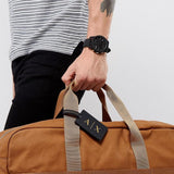Buy Shop Armani Exchange Outerbanks Chronograph Black Dial Black Steel Strap Watch For Men - AX7105 USA Online