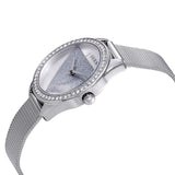 Buy Shop Guess Tri Glitz Quartz Silver Dial Silver Mesh Bracelet Watch For Women - W1142L1 USA Online