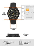Buy Shop Armani Exchange Outerbanks Chronograph Black Dial Black Silicone Strap Watch For Men - AX1343 USA Online