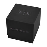 Armani Exchange Banks Chronograph Black Dial Silver Steel Strap Watch For Men - AX1720