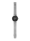 Armani Exchange Cayde Chronograph Black Dial Silver Mesh Strap Watch For Men - AX2714